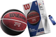 Мяч баскетбольный Wilson NBA Team Tribute BSKT Chi Bulls Size 7 в подарочной коробке + насос (WZ4021501XP) - изображение 1