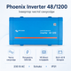 Инвертор с чистой синусоидой Victron Energy Phoenix Inverter 48/1200 230V VE.Direct 1 фаза 1 кВт SCHUKO Синий - изображение 2