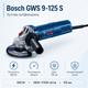Кутова шліфувальна машина Bosch Professional GWS 9-125 S 11000 об/хв 125 mm Синій - зображення 2