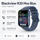 Смарт-годинник Blackview R30 Max 1,91" 280x320 TFT Bluetooth 450 мА пульсометр крокомір мікрофон Blue (6931548323181) - зображення 2