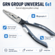Клещи многофункциональные GRN GROU UNIVERSAL 6в1 35 185 3K удаления изоляции 0,75 - 2,5 мм Синий - изображение 2