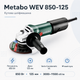 Кутова шліфувальна машина Metabo WEV 850-125 8500 об/хв 125 mm Зелений (603611000) - зображення 2