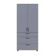 Шкаф для одежды Doros Торн Серый 2 ДСП/3Ш (штанга) 90х51.6х200 (DRS-012025) - изображение 2