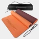 Килимок для йоги та фітнесу EasyFit TPE+TC 6 мм двошаровий + Чохол персиковий-коричневий - зображення 1