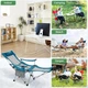 Раскладное кресло для кемпинга #WEJOY Cyan Mesh 2 в 1 / до 136 кг / Голубой Б/В - изображение 5