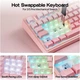Игровая механическая клавиатура AULA F75 / Три режима подключения / Dream Sakura Switch / Pink - изображение 4