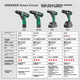 Электрическая дрель GREENER 12V, дрель с литиевым аккумулятором, электрическая отвертка, ручная дрель для дома, электрическая отвертка, набор инструментов из 55 предметов - изображение 8