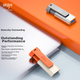 Флеш-накопичувач Aigo 32 ГБ USB 3.2 U332, висувна застібка, молодіжне поєднання двох кольорів, яскраво-помаранчевий - изображение 4