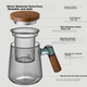 Чашка Fuguang Infuser Cup боросиликатное стекло для чая, разделение воды, 400мл, подарочная - изображение 7