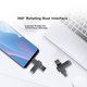 Флеш память USB Lenovo ERAZER F502 MAX 32GB USB 3.2 Gen1 + Type-C Grey - изображение 10