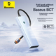 Док-станция расширения Baseus USB 3.0, адаптер для зарядки, разветвитель Type-C, универсальный конвертер Thunderbolt 4 для ноутбуков Huawei. - изображение 9