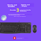 Комплект Logitech MK120 клавіатура+миша дротові офісні, білі - зображення 5