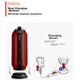 Портативна колонка PHILIPS BT6600, басова колонка, водонепроникна для використання на вулиці, портативна зовнішня батарея, дзвінки в режимі hands-free, швидке підключення NFC, колір благородний червоний - зображення 6