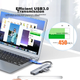 Док-станция расширения Acer Type-C, концентратор USB 3.0, адаптер HDMI, совместимый с MacBook, конвертер для компьютера и телефона, дублирование экрана 4K60Hz, зарядное устройство для портативных устройств, Five-I - изображение 11
