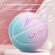 Детский баскетбольный мяч Li-Ning, размер 5, для детей дошкольного и младшего школьного возраста, износостойкий, нескользящий, для тренировок на открытом цементном корте, синий цвет. - изображение 4