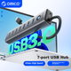 ORICO USB 3.0 концентратор, 7-портова розширювальна док-станція, концентратор з алюмінієвого сплаву, блок живлення, розширювальна док-станція для ноутбуків та настільних комп'ютерів, сумісний з USB-розширювачами Lenovo та Huawei CL7U - зображення 4