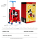 Детский чемодан Mesuca Disney Mickey Mouse, на колесиках, для мальчиков и девочек, коляска для ленивых родителей, сумка-тележка для малыша, 20 дюймов. - изображение 8