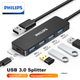 USB-концентратор PHILIPS USB 3.0, высокоскоростной расширительный 4-портовый концентратор, пятиконтактный адаптер-удлинитель для ноутбука, разъем питания Type-C, 2 метра. - изображение 8