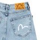 Чоловічі джинсові шорти блакитні EVISU 28(Р) (1050-3) - изображение 6