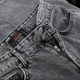 Чоловічі широкі шорти джинсові EVISU чорні графітові (1044-03) - изображение 6