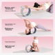 Колесо для йоги Keep Yoga Wheel, кольцо для начинающих для прогибов назад, фитнес-кольцо для пилатеса для раскрытия спины, высокая устойчивость, розово-серый цвет. - изображение 7