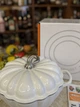 Каструля гарбуз Le Creuset чавунна каструля з кришкою Pumpkin Cocotte біла - изображение 4