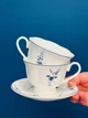 Фарфоровая чашка “Blue Elegance” 200 мл с блюдцем - изображение 3
