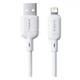 USB кабель Baseus P1037770 Silky Apple iPhone SE 2022 / iPhone 14 Pro Max / iPhone 14 Plus / iPhone 14 Pro / iPhone 14 / iPhone 13 Pro / iPhone 13 Mini / iPhone 13 / iPhone 13 Pro Max / iPhone 12 Mini / iPhone 12 Pro Max, Lightning, 1.0 м., Белый - 575546 - изображение 1