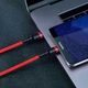 USB кабель Baseus CATKLF-G09 Cafule, Type-C, 1.0 м., Червоний - 213969 - зображення 4
