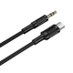 AUX кабель Borofone BL25B Nice, Type-C, 3,5 мм., 1.0 м., Чорний - 692463 - зображення 5