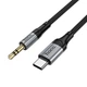 AUX кабель Hoco UPA33B Nuevo, Type-C, 1.5 м., Чорний - 692467 - зображення 4