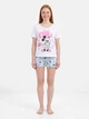 Пижама (футболка + шорты) женская хлопковая Disney Mickey WE3618 S Белая (3609086546777) - изображение 1