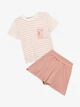 Костюм футболка+шорти для дівчинки Mini Papi 40923 80 см Пудровий shop (2000999615351) - изображение 1