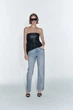 Джинси укорочені прямі Straight Cropped Zara 9863/059 XS/34 Блакитні (0986305940634) - зображення 5