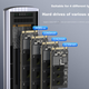 Корпус UNITEK M.2 NVMe SSD, портативний корпус для високошвидкісного жорсткого диска Type-C 10G, сумісний з комп'ютерами MacBook Neo, планшетами, смартфонами, зовнішнім зчитувачем M2 SSD - зображення 4