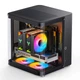 Корпус JONSBO TK-1 Black Hyperbolic Panoramic MATX (корпус из алюминиевого сплава, поддержка радиатора 240 мм, блок питания ATX, разъем Type-C Gen2 10 Гбит/с+) - изображение 4