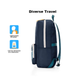 Рюкзак AMERICAN TOURISTER, складная деловая сумка для ноутбука, повседневная дорожная сумка, многофункциональный рюкзак Z19 темно-синего цвета. - изображение 5