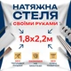Натяжной потолок Сделай сам 1,8×2,2 м без подогрева — полный комплект для самостоятельной установки потолка без мастеров - изображение 1