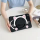 Чехол детский Silikon Power с подставкой и ремешком Чёрный котик Apple iPad 9, 2021 (10.2 дюймов) - изображение 4