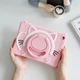 Чехол детский Silikon Power с подставкой и ремешком Котик Apple iPad 11" 2025 (A16) Pink - изображение 4