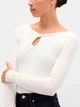 Лонгслів довгий жіночий GAP 658351330 L Молочний (1159862737) - зображення 4