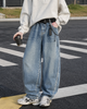 Джинсы LNYB для мальчика подростка широкие baggy skater,Синий 170 - изображение 1