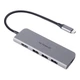 USB Hub REAL-EL CQ-700, Type-C, Серый - 356097 - изображение 1