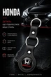 Брелок натуральная кожа HONDA ручная робота 40 мм - изображение 4
