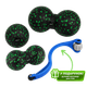 Набор массажных мячиков PowerPlay 4007 EPP Massage Ball Черно-Зеленые 3 шт (PP_4007_Bl/Green) - изображение 1