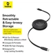 Кабель Baseus Free2Pull Mini Retractable Type-C to Type-C 100W 1.5m Cluster Black (P10364500113-00) - зображення 9