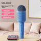 Микрофон Soaiy MC8AI беспроводной для караоке, Bluetooth, звездно-синий - изображение 4