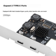 Плата расширения MOGE Desktop PCIE X1 на Type-C с двумя портами, адаптер TYPEC, Plug and Play, не требует блока питания, совместима с корпусами малого и большого размера MC2123 - зображення 2
