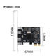 Плата расширения MOGE Desktop PCIE X1 на Type-C с двумя портами, адаптер TYPEC, Plug and Play, не требует блока питания, совместима с корпусами малого и большого размера MC2123 - зображення 4