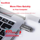 Мобільний флеш-накопичувач SanDisk 64 ГБ Type-C USB 3.2, колір DDC4 Deep Space Gray, швидкість читання 400 МБ/с, автоматичне резервне копіювання, флеш-накопичувач з двома інтерфейсами, сумісний з телефонами, планшетами та комп'ютерами - изображение 7